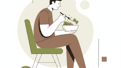 Mężczyzna jedzący zdrową sałatkę – dietetyka prewencyjna jako element profilaktyki chorób cywilizacyjnych